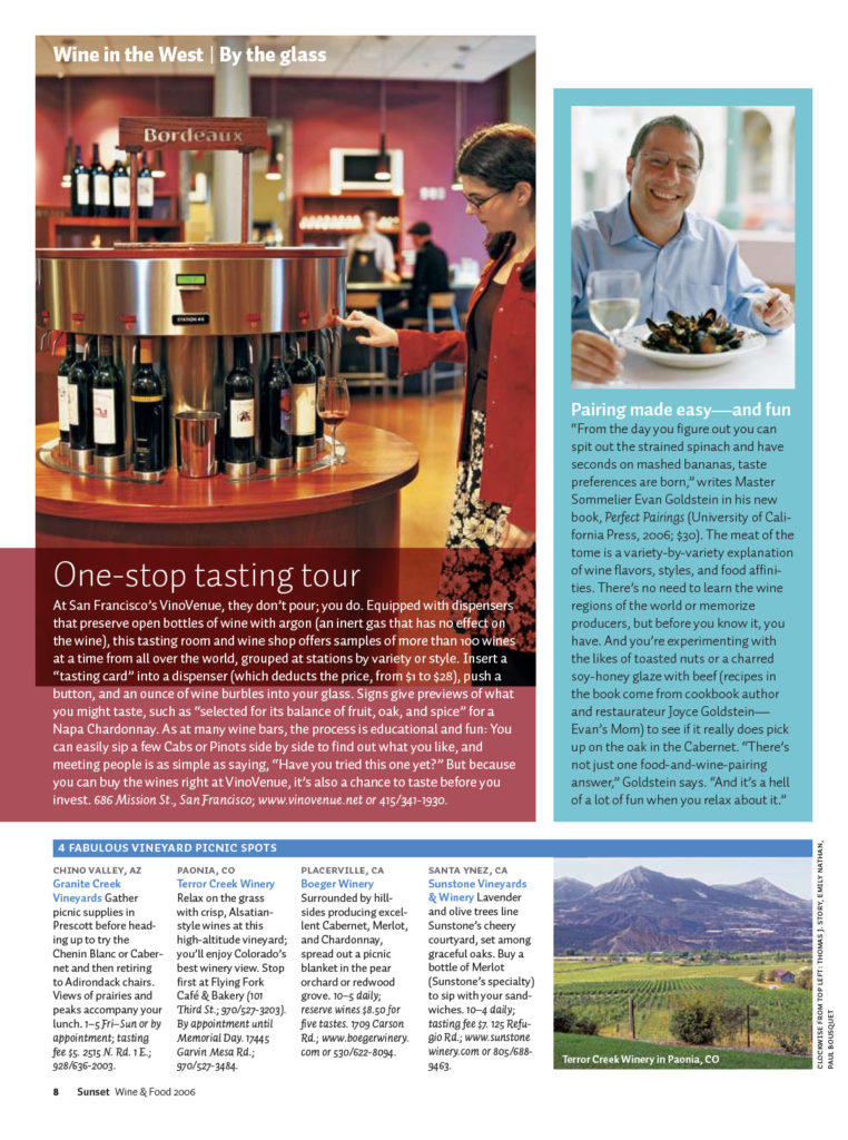 Wine in the West page