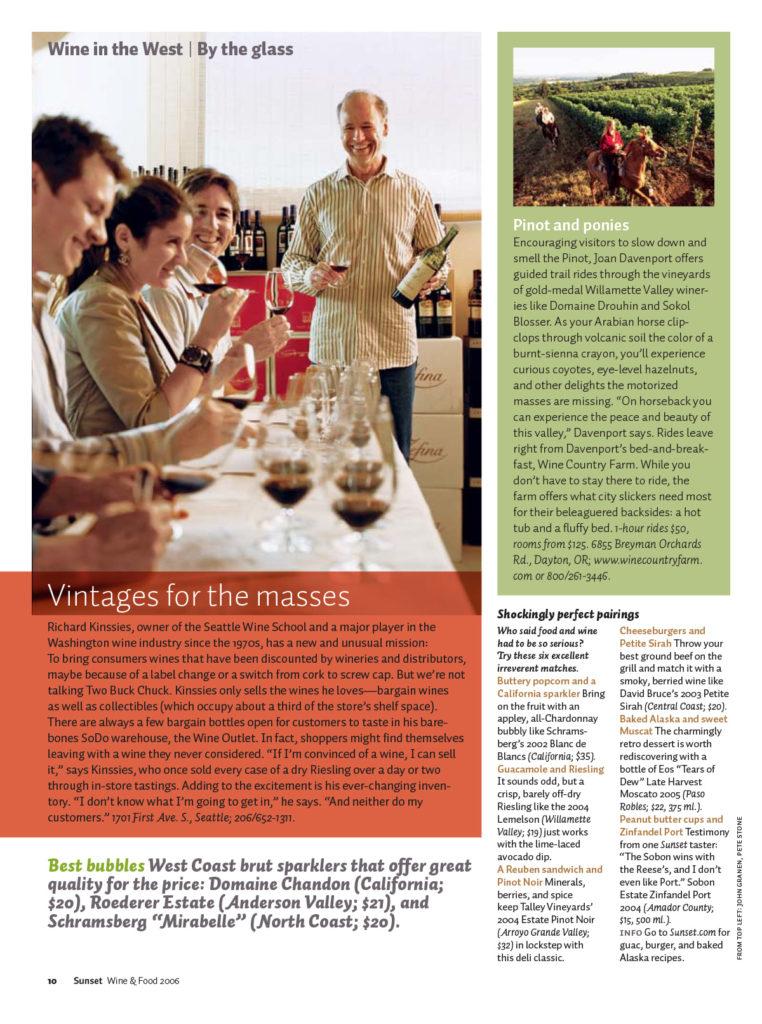 Wine in the West page
