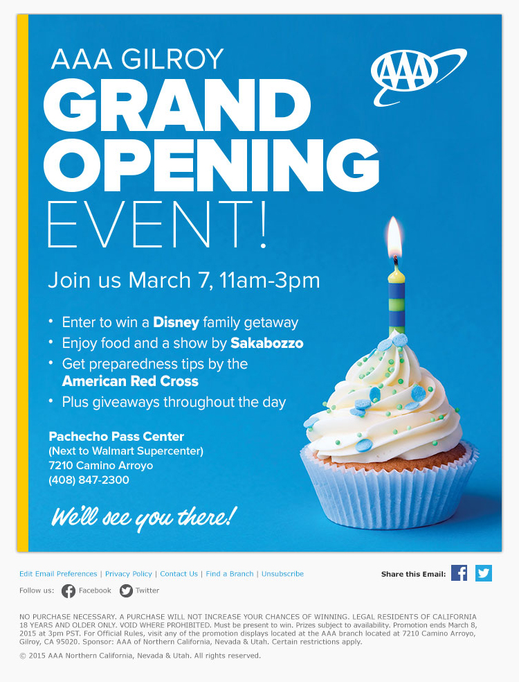 Grand Opening email