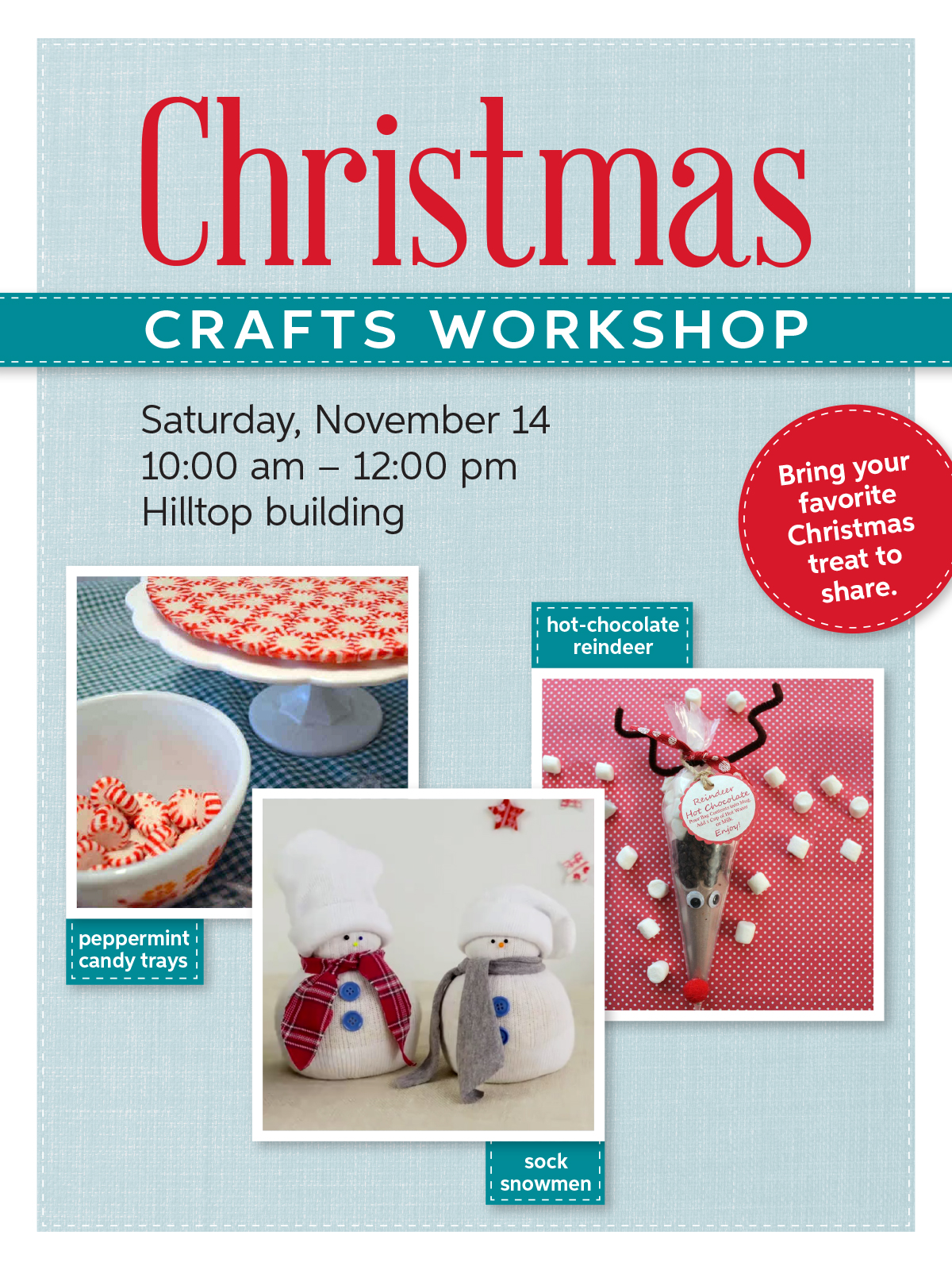 Christmas Craft Workshop poster