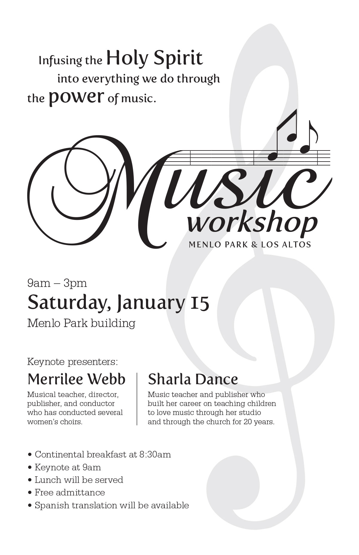Music Workshop flyer