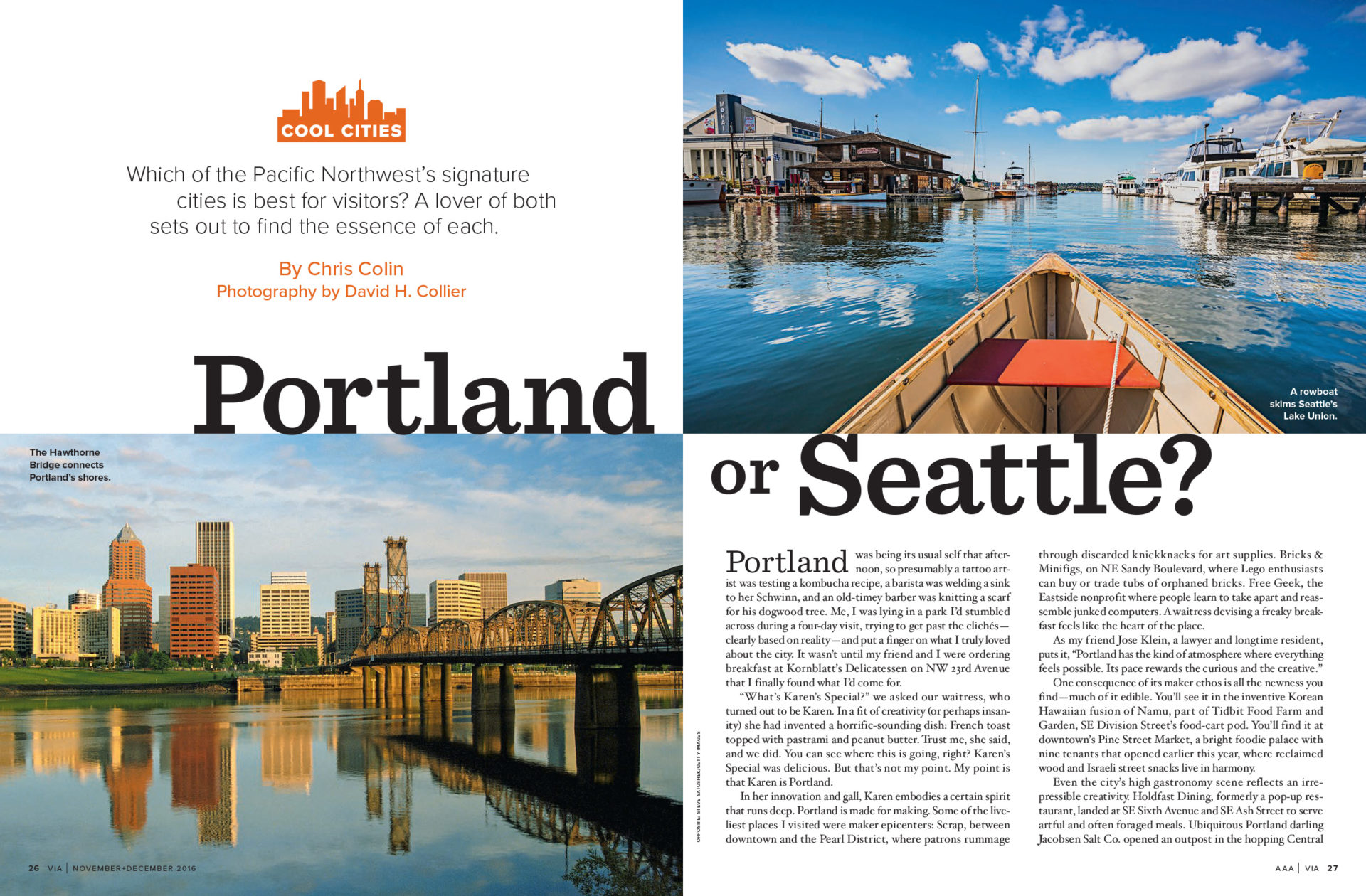 Portland or Seattle spread